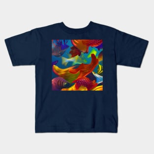 Colorful fish and sea creatures Kids T-Shirt